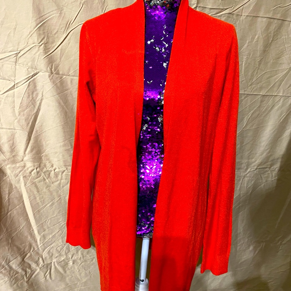 Orange hooded Sweater with hood